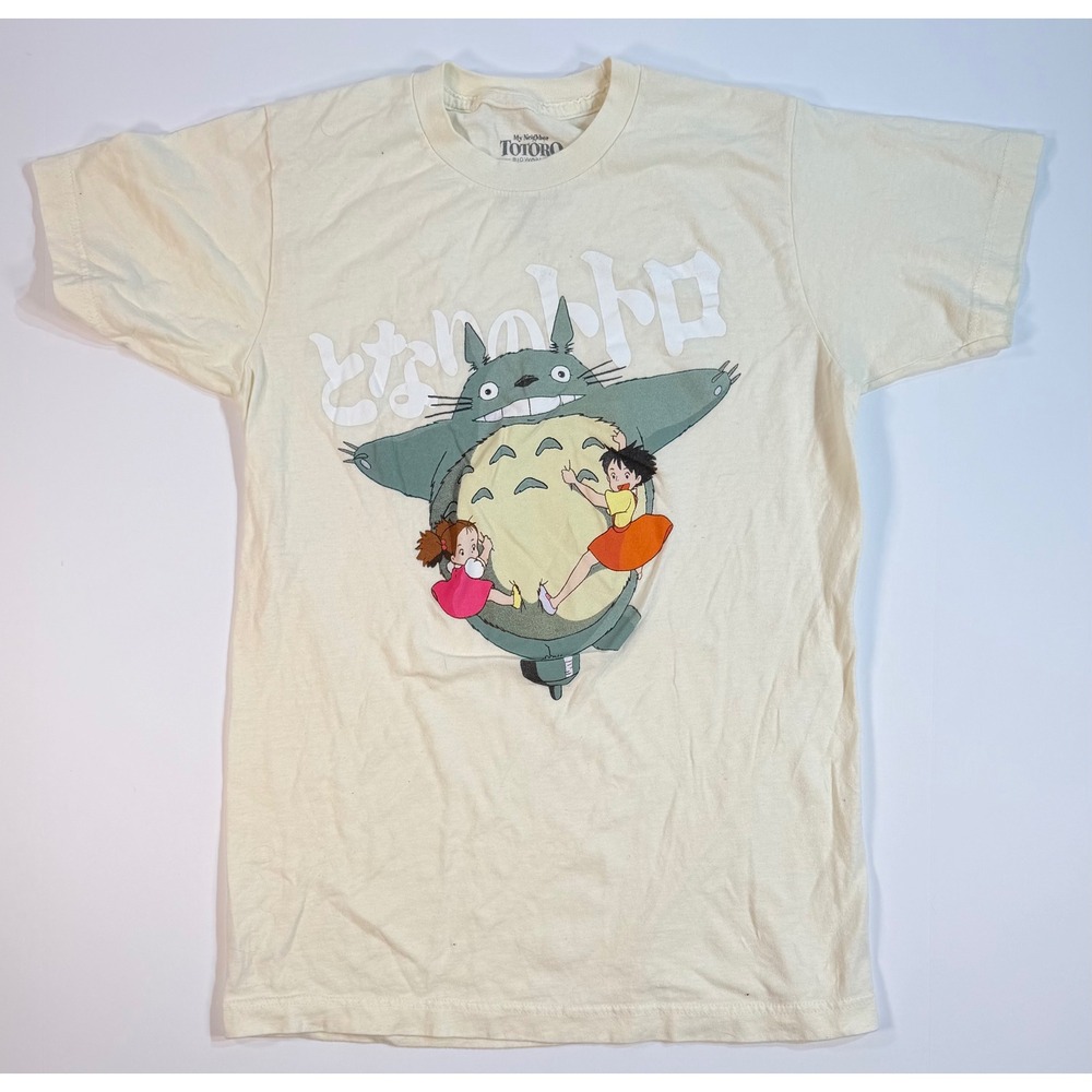 My Neighbor Totoro Studio Ghibli Bioworld Graphic T-Shirt Cream Small Anime Tee